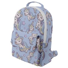 Pattern With Cute Unicorns Flap Pocket Backpack (small) by Vaneshart