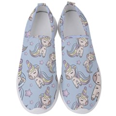 Pattern With Cute Unicorns Men s Slip On Sneakers