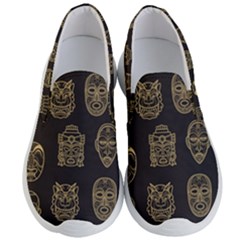 Indian Aztec African Historic Tribal Mask Seamless Pattern Men s Lightweight Slip Ons by Vaneshart