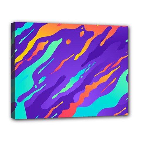 Multicolored Abstract Background Canvas 14  X 11  (stretched) by Vaneshart