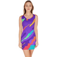 Multicolored Abstract Background Bodycon Dress by Vaneshart