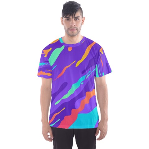 Multicolored Abstract Background Men s Sport Mesh Tee by Vaneshart