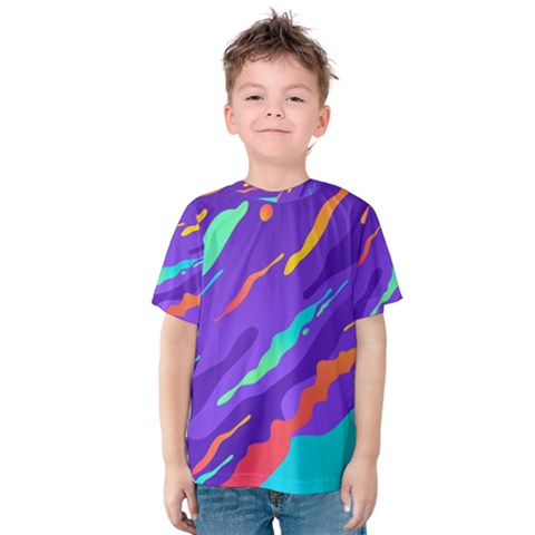 Multicolored Abstract Background Kids  Cotton Tee by Vaneshart