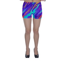 Multicolored Abstract Background Skinny Shorts by Vaneshart