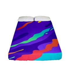 Multicolored Abstract Background Fitted Sheet (full/ Double Size) by Vaneshart