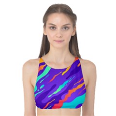 Multicolored Abstract Background Tank Bikini Top by Vaneshart