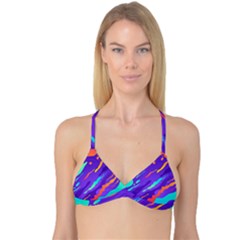 Multicolored Abstract Background Reversible Tri Bikini Top by Vaneshart