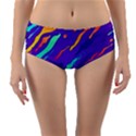 Multicolored Abstract Background Reversible Mid-Waist Bikini Bottoms View3