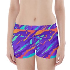 Multicolored Abstract Background Boyleg Bikini Wrap Bottoms by Vaneshart