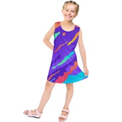 Multicolored Abstract Background Kids  Tunic Dress by Vaneshart