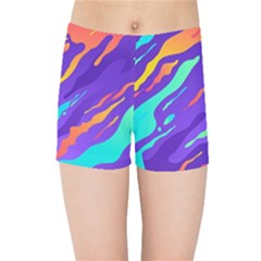 Multicolored Abstract Background Kids  Sports Shorts by Vaneshart