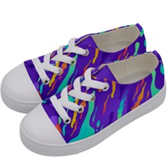 Multicolored Abstract Background Kids  Low Top Canvas Sneakers by Vaneshart