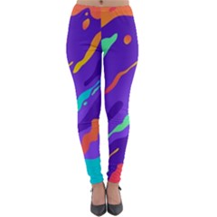 Multicolored Abstract Background Lightweight Velour Leggings by Vaneshart