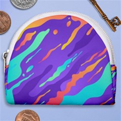 Multicolored Abstract Background Horseshoe Style Canvas Pouch by Vaneshart