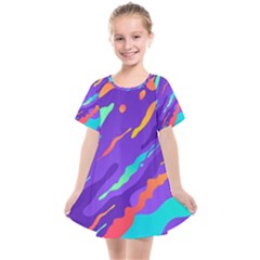 Multicolored Abstract Background Kids  Smock Dress by Vaneshart