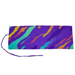 Multicolored Abstract Background Roll Up Canvas Pencil Holder (s) by Vaneshart