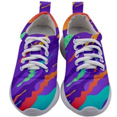 Multicolored Abstract Background Kids Athletic Shoes by Vaneshart