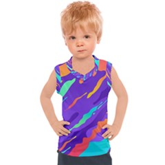 Multicolored Abstract Background Kids  Sport Tank Top