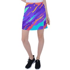 Multicolored Abstract Background Tennis Skirt