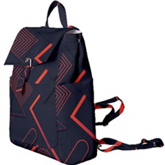 Gradient Geometric Shapes Dark Background Design Buckle Everyday Backpack by Vaneshart