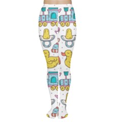 Baby Care Stuff Clothes Toys Cartoon Seamless Pattern Tights by Vaneshart