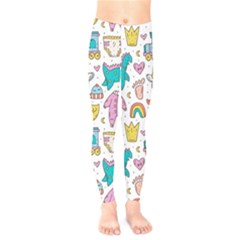 Baby Care Stuff Clothes Toys Cartoon Seamless Pattern Kids  Leggings by Vaneshart