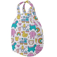 Baby Care Stuff Clothes Toys Cartoon Seamless Pattern Travel Backpacks by Vaneshart