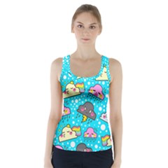 Cloud Seamless Pattern Racer Back Sports Top by Vaneshart