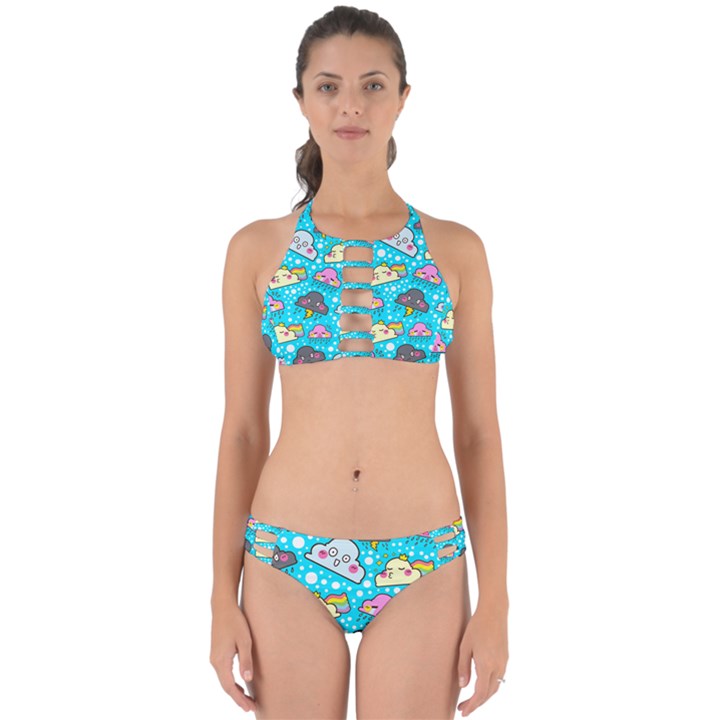 Cloud Seamless Pattern Perfectly Cut Out Bikini Set