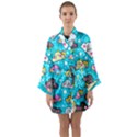 Cloud Seamless Pattern Long Sleeve Satin Kimono View1