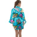 Cloud Seamless Pattern Long Sleeve Satin Kimono View2