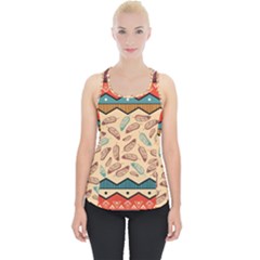 Ethnic Tribal Pattern Background Piece Up Tank Top by Vaneshart