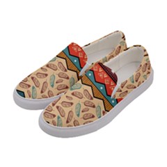 Ethnic Tribal Pattern Background Women s Canvas Slip Ons by Vaneshart