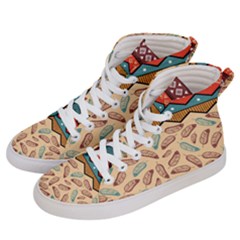 Ethnic Tribal Pattern Background Women s Hi-top Skate Sneakers by Vaneshart