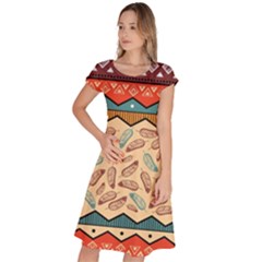 Ethnic Tribal Pattern Background Classic Short Sleeve Dress