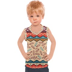 Ethnic Tribal Pattern Background Kids  Sport Tank Top