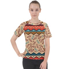 Ethnic Tribal Pattern Background Women s Sport Raglan Tee