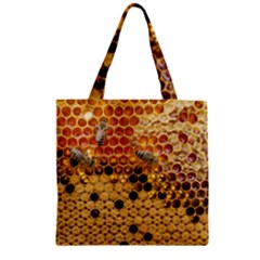 Top View Honeycomb Zipper Grocery Tote Bag by Vaneshart