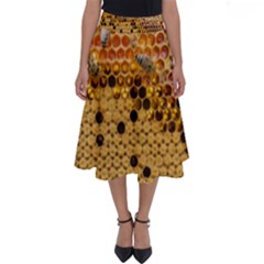 Top View Honeycomb Perfect Length Midi Skirt by Vaneshart