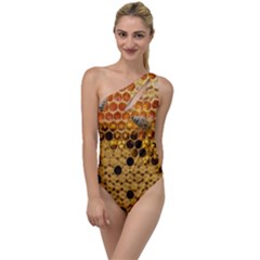 Top View Honeycomb To One Side Swimsuit by Vaneshart