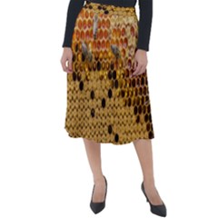 Top View Honeycomb Classic Velour Midi Skirt  by Vaneshart