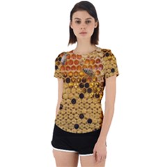 Top View Honeycomb Back Cut Out Sport Tee