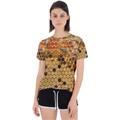 Top View Honeycomb Open Back Sport Tee by Vaneshart