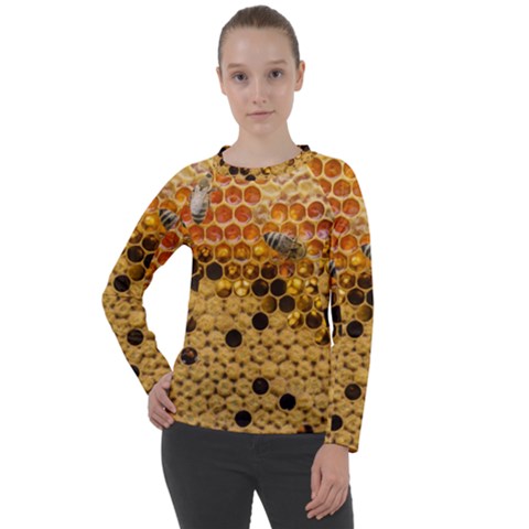 Top View Honeycomb Women s Long Sleeve Raglan Tee by Vaneshart