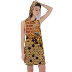 Top View Honeycomb Racer Back Hoodie Dress by Vaneshart