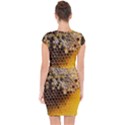 Honeycomb With Bees Capsleeve Drawstring Dress  View2