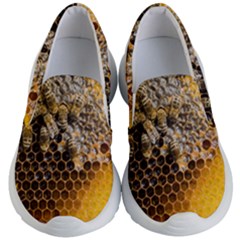 Honeycomb With Bees Kids Lightweight Slip Ons by Vaneshart