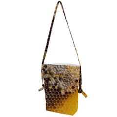 Honeycomb With Bees Folding Shoulder Bag by Vaneshart