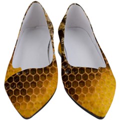 Honeycomb With Bees Women s Block Heels 