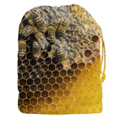 Honeycomb With Bees Drawstring Pouch (3xl) by Vaneshart